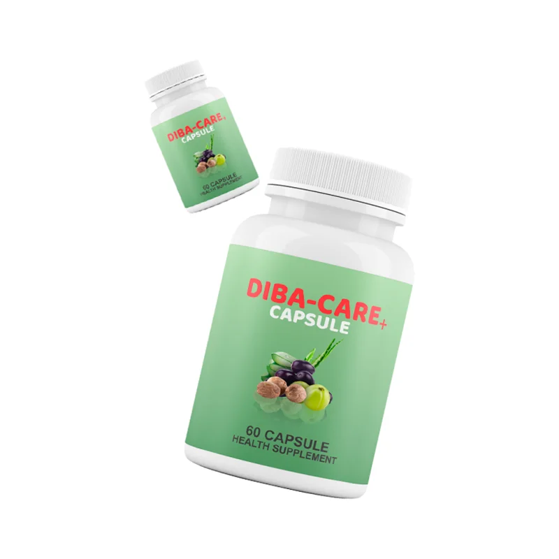 Diba-Care+ — 60 कैप्सूल आयुर्वेदिक आहार-अनुपूरक की बोतल